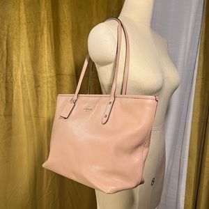 Coach Tan Nude Large Crossgrain Street Tote Bag
